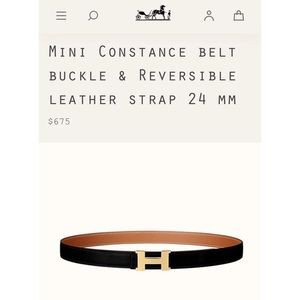 HERMES Mini Constance Reversible 24mm belt